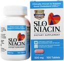Slo-Niacine Vitamine B3 500 Mg - libération lente Niacine pour la santé cardiovasculaire, stimuler l'énergie, la peau de santé, les niveaux de sucre dans le sang sain - 100 capsules