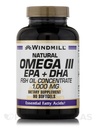 Moulin à vent Omega 3 Huile de poisson 1000 mg Softgels, 90 ct