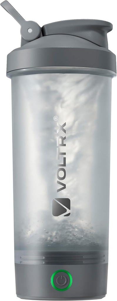 Bouteille de shaker de protéines VOLTRX, fusion USB C Mélangeur de protéines électriques rechargeables, tasses de shaker pour les shakes de protéines et de substitut de repas, sans BPA, 24oz