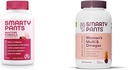 SmartyPants Gummy Multivitamine pour les femmes 50 ans et plus: Oméga 3 Huile de poisson (EPA/DHA), Methylfolate et Gummies multivitamines pour les femmes: Oméga 3 Huile de poisson (EPA/DHA), Methylfolate, CoQ10