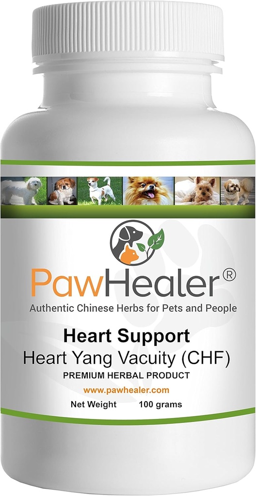 Soutien cardiaque - Aspiration cardiaque-Yang (CHF) - Toux, Gagnage, Wheezing en raison de l'état cardiaque - 100 Grams-Herbal Powder-Remedy pour chiens et animaux de compagnie