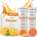 SIGNIFY NATURE Vitamine C 1000mg Comprimés effervescents - Potent Immune Support VIT C avec supplément de zinc - Sans sucre et formule végétalienne