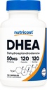 Nutricost DHEA 50mg, 120 capsules - Sans gluten, sans soja, sans OGM, supplément
