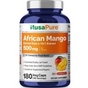 NusaPure African Mango 10:1 Extrait, 500 mg équivalent à 5 000 mg par Veggie Caps 180 Capsules (non OGM, végétalien)