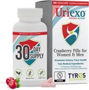 Uriexo Capsules Double Action, Pilule de canneberge pour les femmes et les hommes Supplément, Nettoyez et protégez le tract urinaire soutient le bien-être et la confiance - 30 jours d'approvisionnement