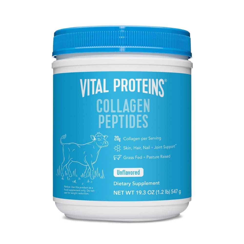 Protéines vitales, peptides de collagène non aromatisés, 20 once