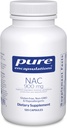 Encapsulations pures NAC 900 mg - Supplément N-acétyl Cysteine Amino Acid pour support pulmonaire et immunitaire, foie et antioxydants* - 120 capsules