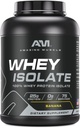 Amazing Muscle Whey Protéine Isolate Poudre de 25 Grams Protéines par portion de 100% Whey Isolate de Zéro Gras Fabriqué aux États-Unis (5 Lb, Banana)