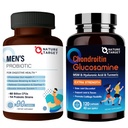 NATURE TARGET Probiotiques pour les hommes avec supplément de soins pour les hommes, glucosamine Chondroitin MSM, supplément de soutien conjoint, sans mollusques
