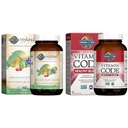 Garden of Life Organics Plant Calcium avec Magnésium, Vitamine D3 & K2 MK7 Plus Code Vitamine Sang sain avec 28mg de fer pour l'anémie