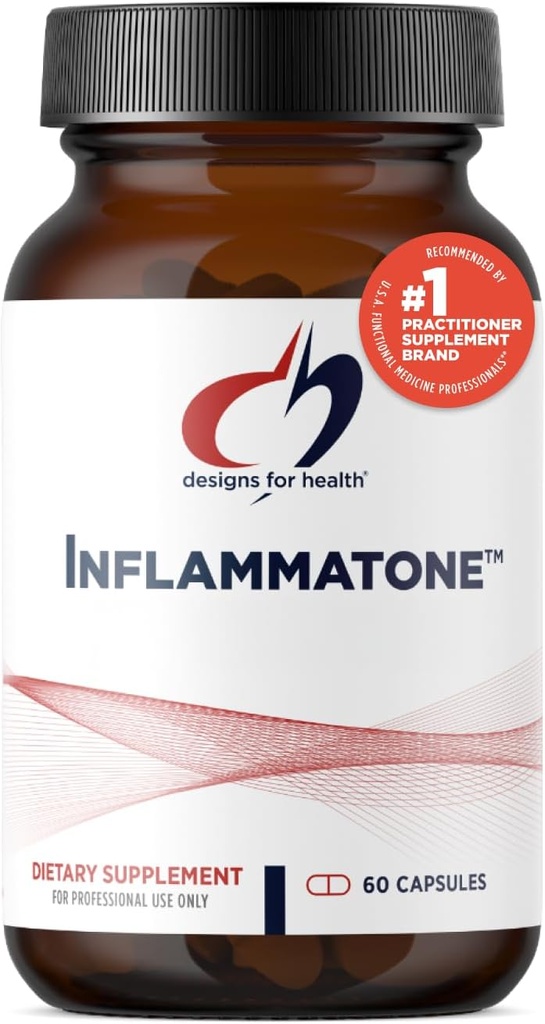 Designs for Health Inflammatone - Suppléments curmériques avec enzymes protéolytiques, Boswellia, Quercetin & Resvératrol (60 Capsules)
