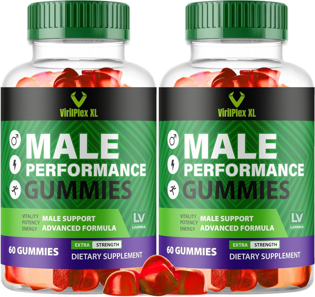 LIVORKA (2 packs) VirilPlex XL Gummies, 120 Gummies pendant 2 mois