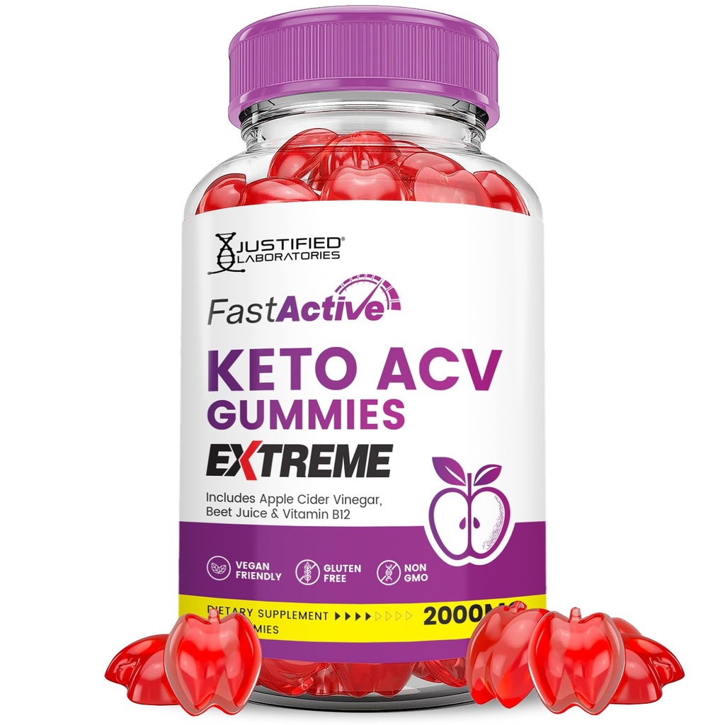 Gommies Keto ACV rapides Extreme 2000MG Gommies Keto rapides Vinaigre de cidre de pomme formulé avec du jus de betterave de grenade Poudre B12 Vegan Non OGM 60 Gommys