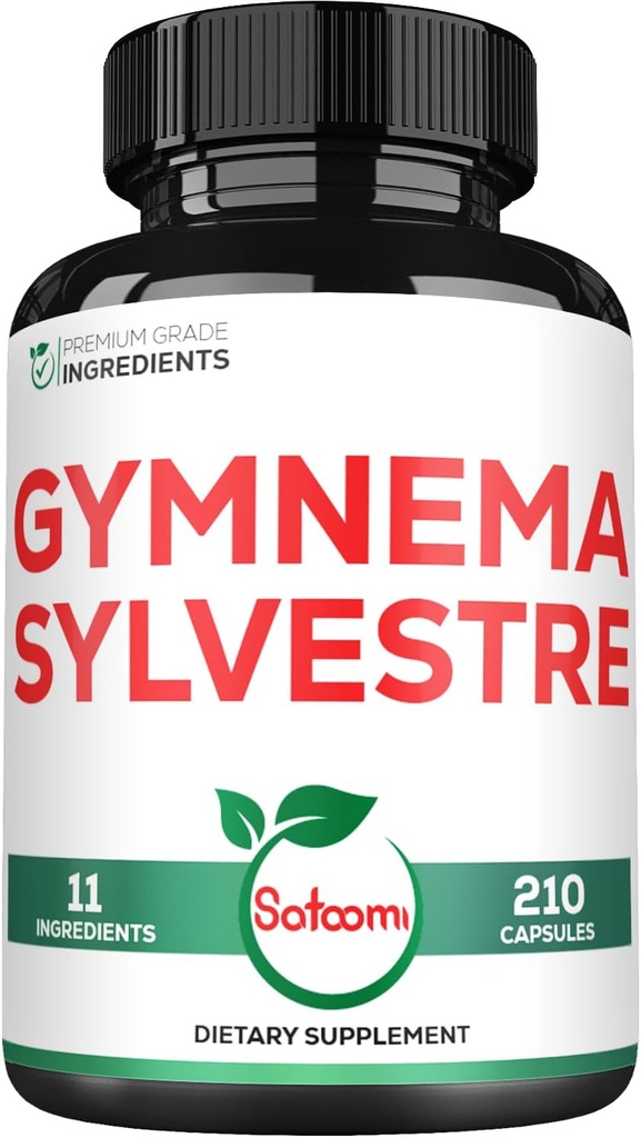 Suppléments Gymnema Sylvestre de 1000mg - 210 Capsules - Extrait Gymnema 20:1 avec HCl berbère, Quercetin et plus - Support pour la santé immunitaire, digestif et la gestion du corps