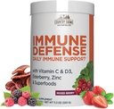 CARACTÉRISTIQUES DE PAYS Imune Defense Superfoods, supplément de soutien immunitaire, vitamine C avec mûre noire, Echinacea, curcuma, soutient l'hydratation, avec probiotiques et prébiotiques, Berry Flavor, 40 portions
