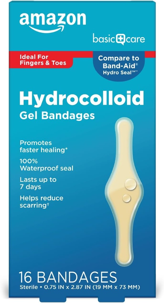 Soins de base avancé guérison rapide hydrocolloïde Gel bandes, doigts et orteils, 16 ct
