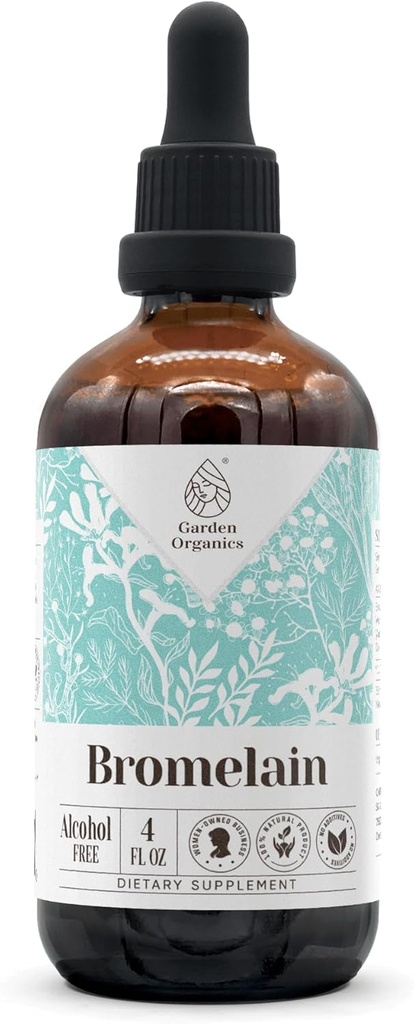 Extrait naturel de teinture sans alcool, booster du système immunitaire, gouttes liquides fabriquées à partir de bromelain 100% sauvage, ananas (Ananas comosus) Tige séchée et fruits (4 fl oz)