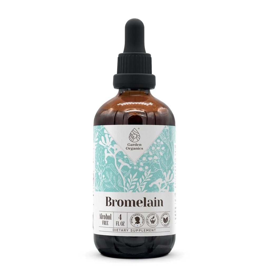 Extrait naturel de teinture sans alcool, booster du système immunitaire, gouttes liquides fabriquées à partir de bromelain 100% sauvage, ananas (Ananas comosus) Tige séchée et fruits (4 fl oz)
