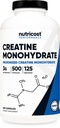 Nutricost Micronized Creatine Monohydrate 3000mg 500 Capsules, 125 portions, 750mg de Creatine Monohydrate par gélule