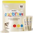 Supplément Bestidy Colostrum, Poudre de Colostrum pour Gut, Croissance des cheveux, Beauté, emballés individuellement, Poudre de Colostrum Bovin Naturel Superfood,(60 portions) 4.23 Oz