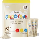Supplément Bestidy Colostrum, Poudre de Colostrum pour Gut, Croissance des cheveux, Beauté, emballés individuellement, Poudre de Colostrum Bovin Naturel Superfood,(60 portions) 4.23 Oz