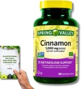 Supplément alimentaire à la cannelle de Spring Valley - 1000mg, 400 Capsules végétariennes + 'Guide nutritionnel'