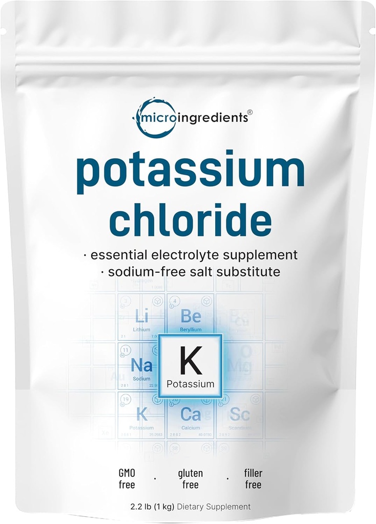 Poudre de chlorure de potassium, 1 KG (35 once)