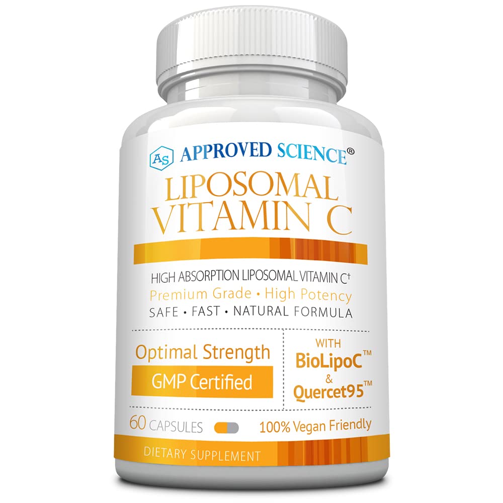 Science approuvé Vitamine liposomique C - 1100 mg - 60 Capsules - Soutien immunitaire, Boost Collagène, Antioxydant - Haute Absorption - Soluble gras - Non OGM - Vegan - Fabriqué aux États-Unis