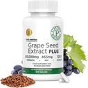 Grape Seed Extract 500 mg with 93% Polyphenols - 120:1 60,000mg Strength, 60 Capsules - 2 Months Supply - GMO & Gluten Free - Polyphenols Extracts