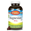 Carlson - Gels de magnésium, 400 mg de magnésium par Softgel, soutien cardiaque et musculaire, bouchons de gel de magnésium, fonction Bowel, supplément de magnésium, 250 Softgels