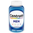 Multivitamine centrum pour hommes, supplément multivitamine/multiminérale avec vitamine D3, vitamine B et antioxydants, sans gluten, ingrédients non OGM - 250 Compte