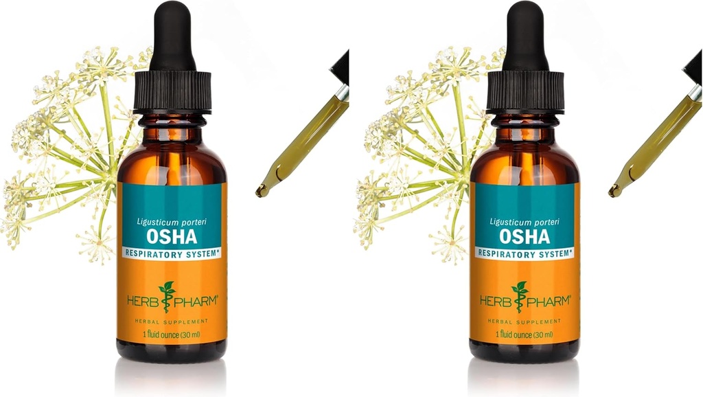 Herb Pharm extrait liquide de racine OSHA pour le soutien respiratoire - 1 once (paquet de 2)