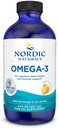 Nordic Naturals Omega-3, Saveur de citron - 8 oz - 1560 mg Omega-3 - Huile de poisson - EPA & DHA - Soutien immunitaire, santé cérébrale et cardiaque, bien-être optimal - Non-OGM - 48 portions