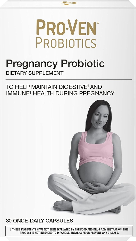 Probiotique prénatal pour les femmes avec de la vitamine C et du calcium.
