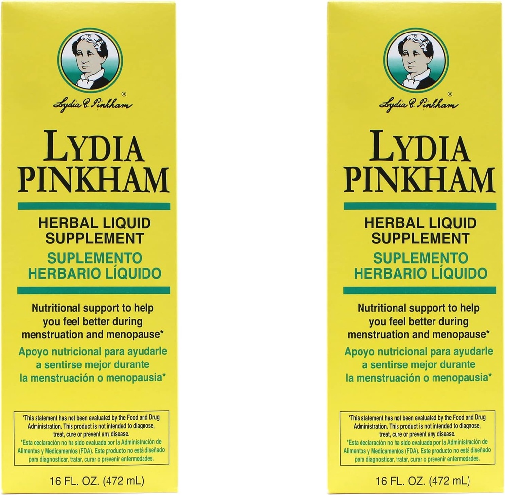 2-PAK Lydia Pinkham Soutien nutritionnel Bouteilles liquides 16oz