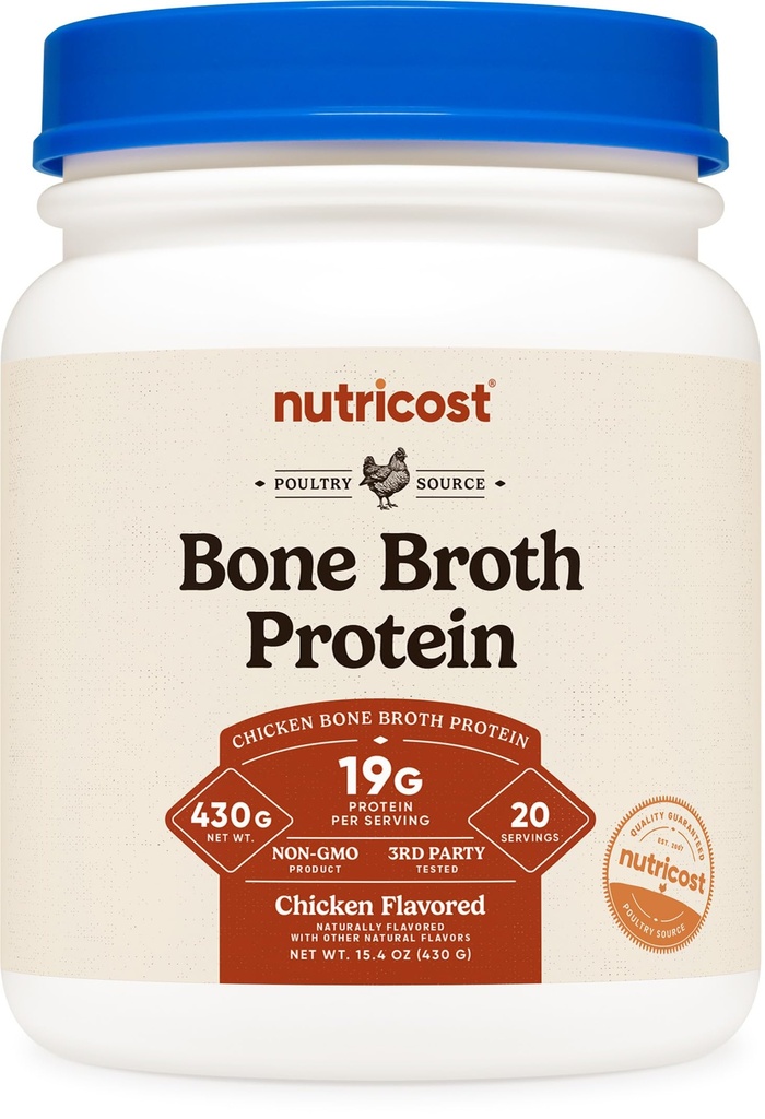 Nutricost Chicken Bone Broth Protein (Chicken Flavored, 20 Servings)