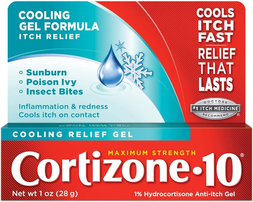 Cortizone-10 Relief de refroidissement Gel anti-Itch 1 oz (paquet de 5)