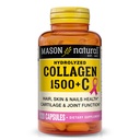 MASON NATURAL 1500mg Collagène avec vitamine C, biotine et calcium, capsules d'approvisionnement de 40 jours, supplément pour cheveux, peau et ongles.