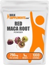 BulkSupplements.com Poudre de maca rouge - de racine, supplément de maca, supplément à base de plantes - Vegan & sans gluten, 750mg par portion, 1kg (2,2 lbs) (paquet de 1)