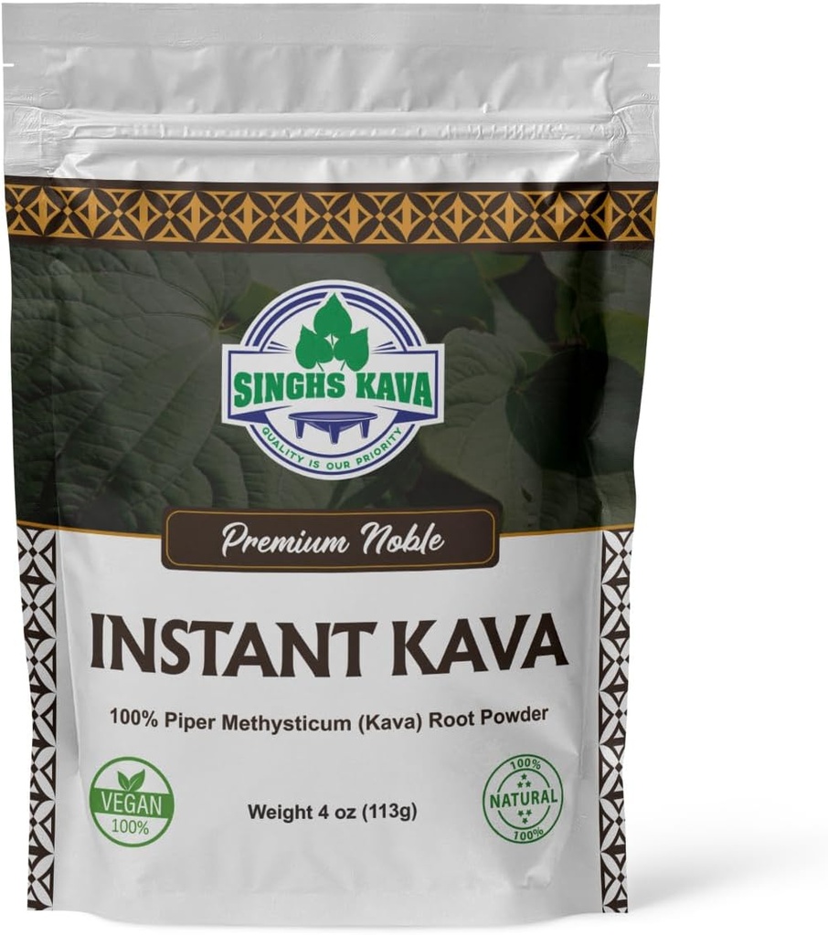 SINGHS Micronised Instant Kava Powder-Fijian Kava (4oz), 4 Ounce (paquet de 1)