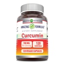 Formules étonnantes Curcumin Supplément de 700 mg 120 Capsules de légumes Extrait de racine curcuma Non-GMO