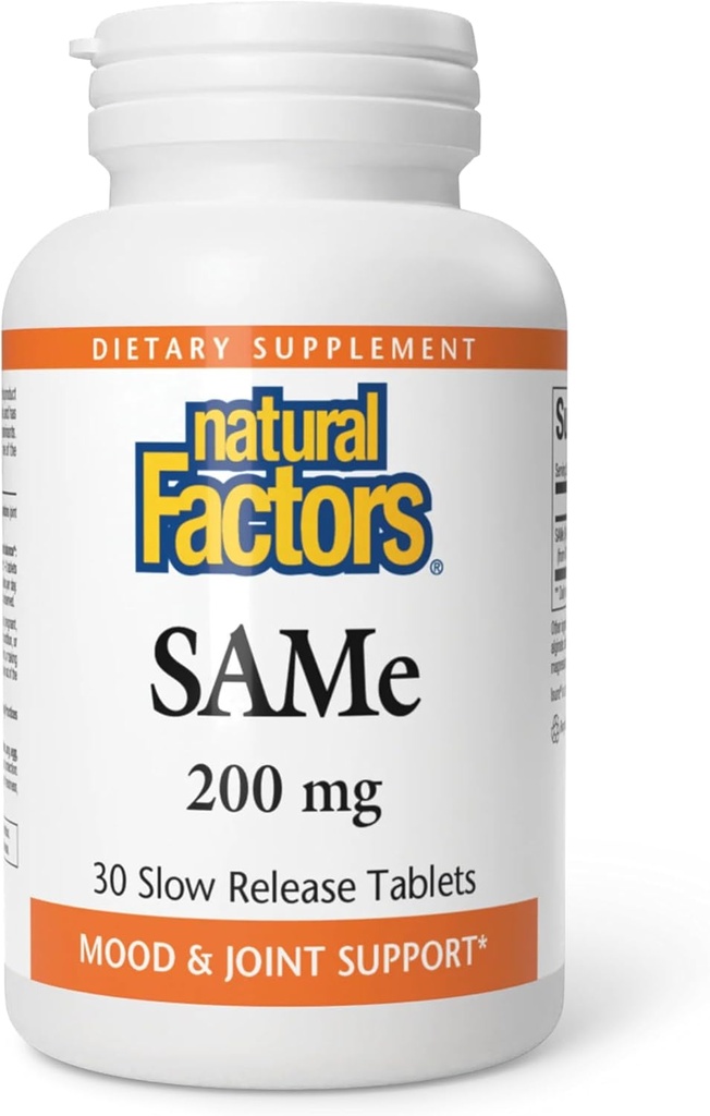 Facteurs naturels - Mêmes 200mg, soutien articulaire et d'humeur, 30 comprimés enrobés entériques