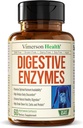 Enzymes digestifs - Enzymes Probiotiques Multi (Enzimas Digestivas) - Suppléments digestifs avec Formule Unique Makzyme-Pro - Enzymes avancés pour la digestion, les mouvements de Bowel et l'absorption des nutriments. 60 Casquettes