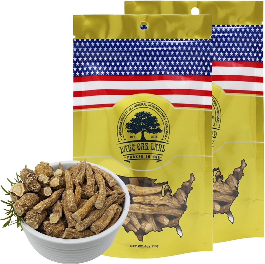 Slices de ginseng américaines du Wisconsin (Sliced Ginseng Root Wisconsin Grown! La plupart des gens l'utilisent pour faire du thé au ginseng! Bon pour la santé ! (American Ginsengs Large Branch, 2 paquets de 8 onces)