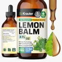 BIO KRAUTER Extrait de feuille de baume de citron - Teinture de baume de citron de Melissa vegan pour le calme - sans sucre et sans alcool - 4 Fl. Oz.