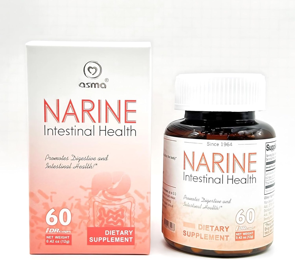 Asma Narine Supplément probiotique pour la santé intestinale 60 Capsules Sans lactose