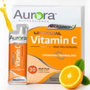 Aurora Nutrascience Micro-Paquet Vitamine Liposomique C, Soutien immunitaire, 1 000 mg par portion, Sans gluten, Non-OGM, 30 Packets à portion unique, 21,7 oz