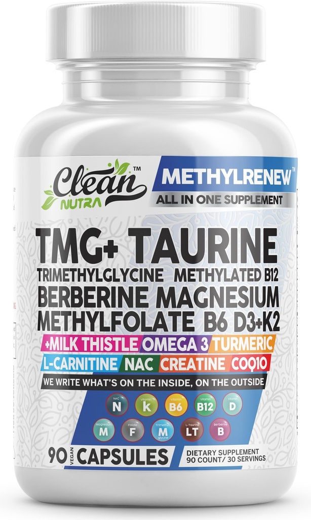 Nettoyant Nutra TMG Suppléments 1000mg de multivitamines méthylées pour les femmes Hommes