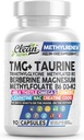 Clean Nutra TMG Supplements 1000mg | Methylated Multivitamin for Women Men | Taurine B6 Vitamins B12 D3 K2 Trimethylglycine Magnesium Methylfolate Milk Thistle NAC COQ10 B Supplement Complex Capsules