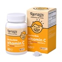 Vitamine C invincible de Renzo pour les enfants avec des baies d'eau et du zinc, Vitamines pour enfants dissolvables pour le soutien immunitaire, 60 onglets aromatisés orange